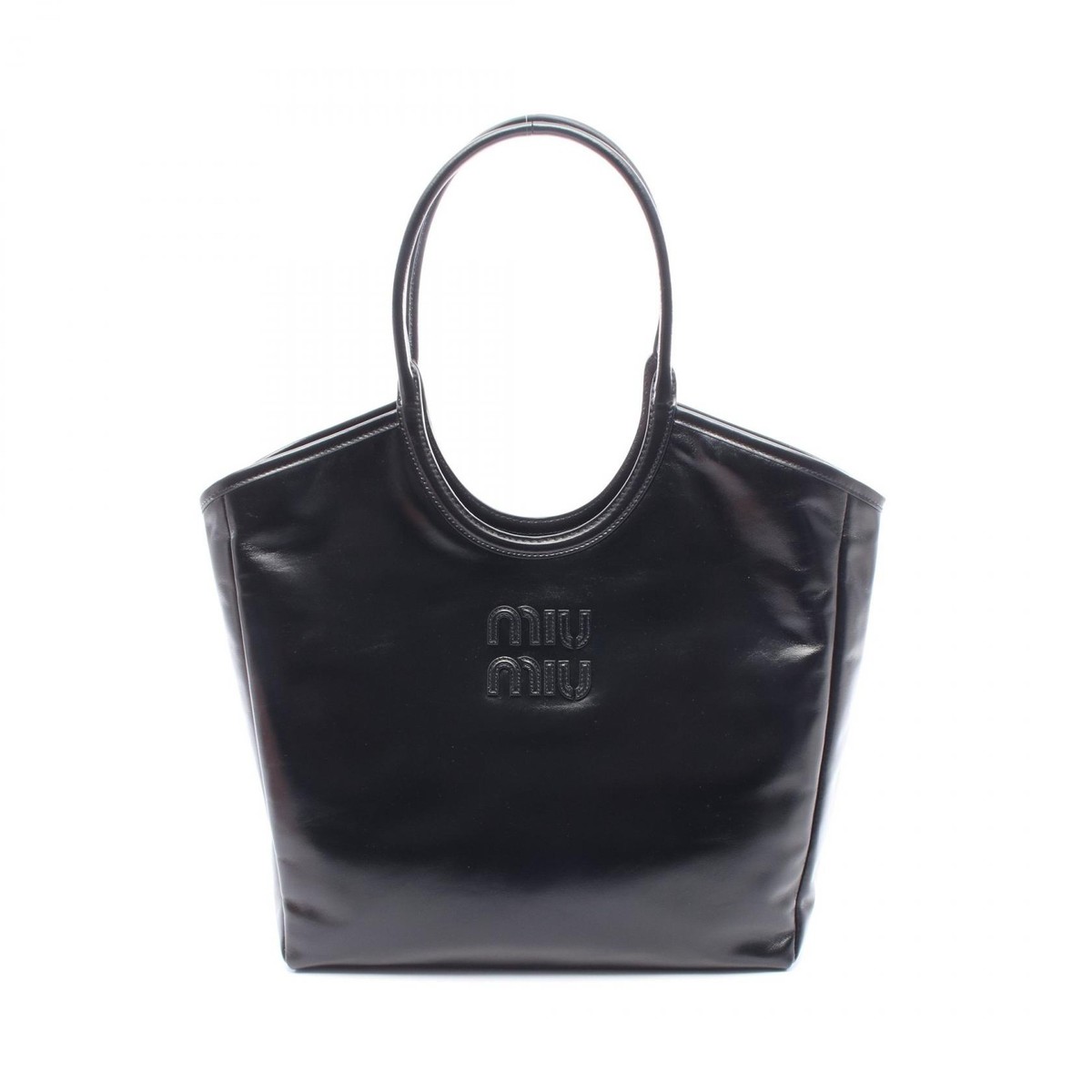 Miu Miu IVY Tote shoulder hand Bag 5BG3212IEOF0002 leather Black