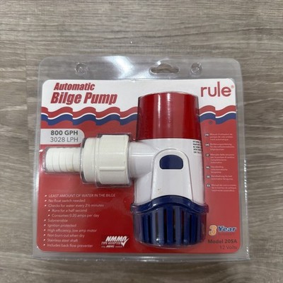 Rule 800GPH Electronic Sensing Bilge Pump - 12V 20SA UPC 042237104779