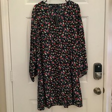 Wednesday's Girl Womans Floral Flowy Tunic Dress Sz 24 NWT