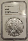 2020 American Silver Eagle 1 oz .999 NGC MS69