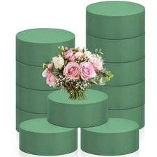 24 PCS Round Floral Foam Blocks,Green Wet Foam Block,Dry Floral Foam,Wet Flor...