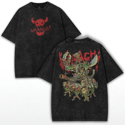 Ork Mecha Warrior Tank T Shirt with Giant Back Print, Black Streetwear
