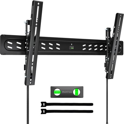 monTEK Ultra Slim Tilting TV Wall Mount Bracket for 43 95'' Flat & Curved T