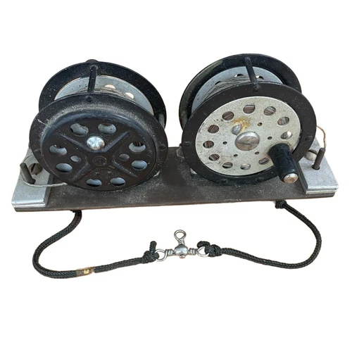 Vintage General Dynamics Antenna Kit with Dual Pflueger 1774 Fly Reels Military