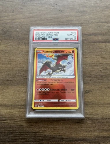 Pokémon TCG Radiant Charizard Crown Zenith 020/159 PSA 10