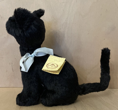Anna Dazumal schwarze Katze neu mit Etikett Handarbeit, Mohair mit Schafwollfüllung
