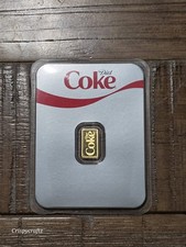 PAMP Diet Coke Coca-Cola 1 Gram .9999 Fine Gold Bar in Original Assay #13135 5909.35 per troy oz