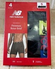 New Balance 4 Pack Premium Boxer Brief Breathable Lightweight Stretch Mens Small