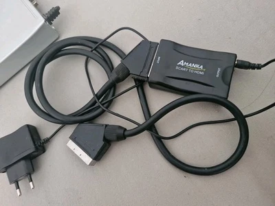 SCART auf HDMI Adapter Konverter 1m Kabel 1080p für HD-TV - Bild 1 von 4
