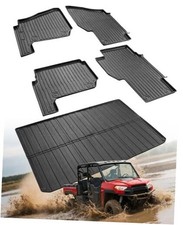 Floor  Bed Mats for Polaris Ranger: 2019-2025 Crew XP 1000, All Weather