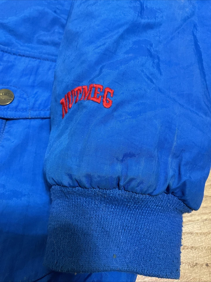 Detroit Lions Vintage Nutmeg Mills Full Zip Puffer Jacket Size Large Rare NFL - Image 2 of 4