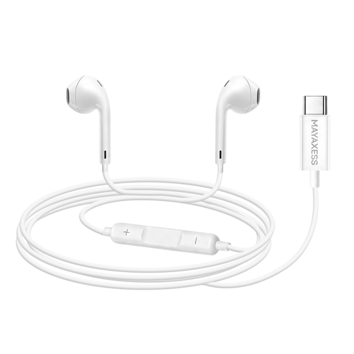 Écouteurs filaires USB-C Mayaxess avec micro pour Galaxy A53