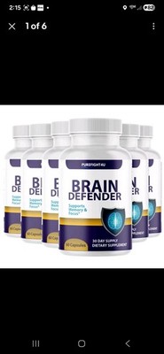 Brain Defender Capsules,  Advanced Cognitive Formula Supplement - 6 Bottles