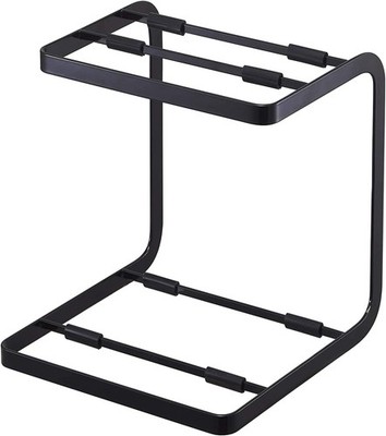 Yamazaki 5155 Tower Topfständer, schwarz, Stahl, minimalistisch, 20.5 x 21 x 