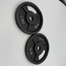 Signature Fitness 5lb Cast Iron Plate Weight Plate Training  Weightlifting