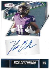 2026 SAGE NICK DEGENNARO ROOKIE FOOTBALL CARD AUTO