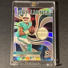 Panini 2021 Spectra Brilliance Tua Tagovailoa Nebula Prizm 2/2 BOOKEND + FALCON 