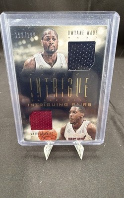 2013-14 Intrigue - Intriguing Pairs Jerseys Dwyane Wade, Mario Chalmers #27 /199