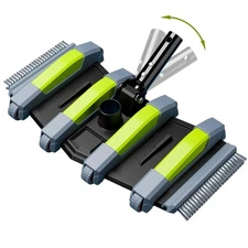 Sepetrel Heavy Duty Pool Vacuum Head Wheels Aluminum Handle Weighted Flex