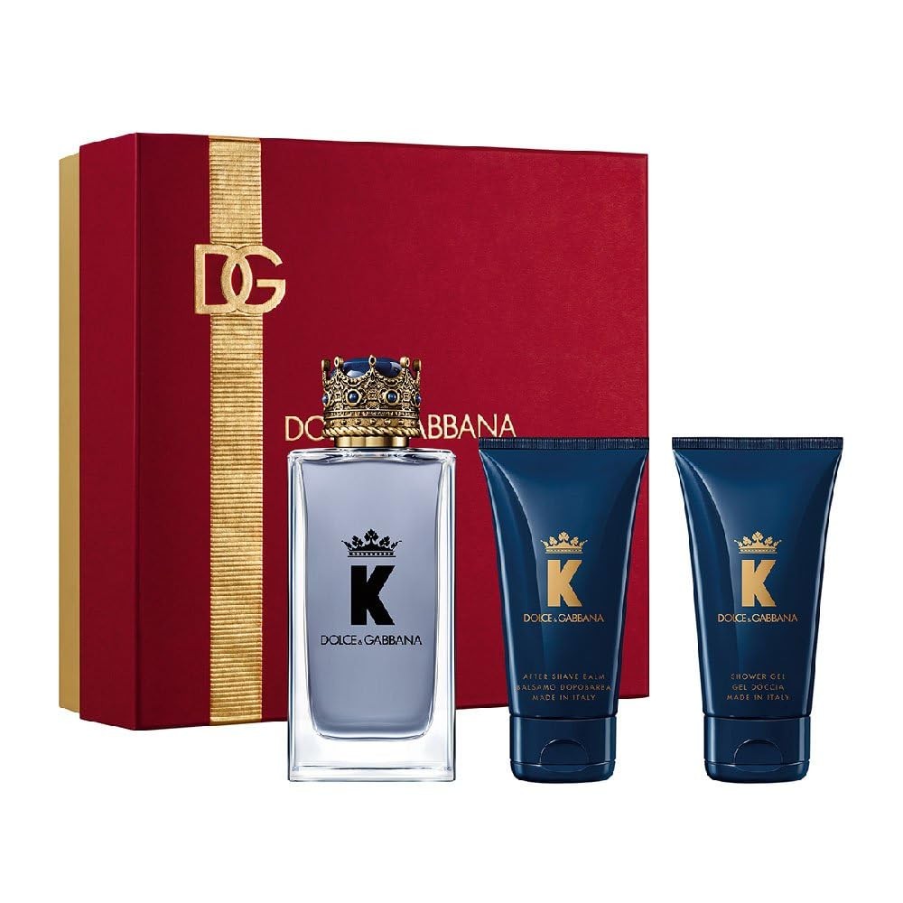 Dolce Gabbana K King Mens Cologne Gift Set EDT Shower Gel Bal