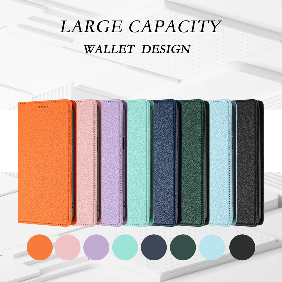 For OnePlus 15, Luxury Classic Leather Stand Wallet Card Slots Case Soft Cover - Image 3 of 4