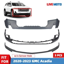 For GMC Acadia 2020-2023 3Pcs Front Bumper Cover Air Deflector Assembly kit Set