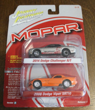 2023 Johnny Lightning 2 Pack 2014 Dodge Challenger Rt And 2008 Dodge Viper Srt