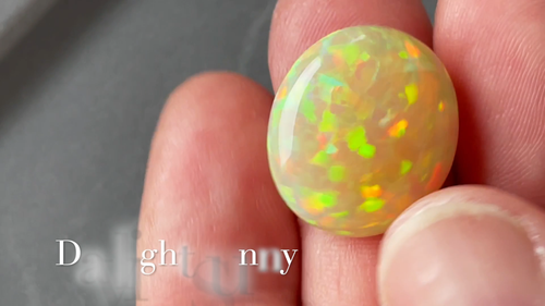 12,9ct. Natürlicher GEM Welo Opal Brilliant Gold-Orange Video Flashfire-Opals - Video 1 von 1