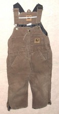 Youth brown BERNE insulated bib overalls , size X Small 2-4 BB21BB