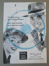 HILLMAN HUMBER SUNBEAM orig 1954 Swiss Mkt Sales Brochure - Rootes Hawk Snipe 90