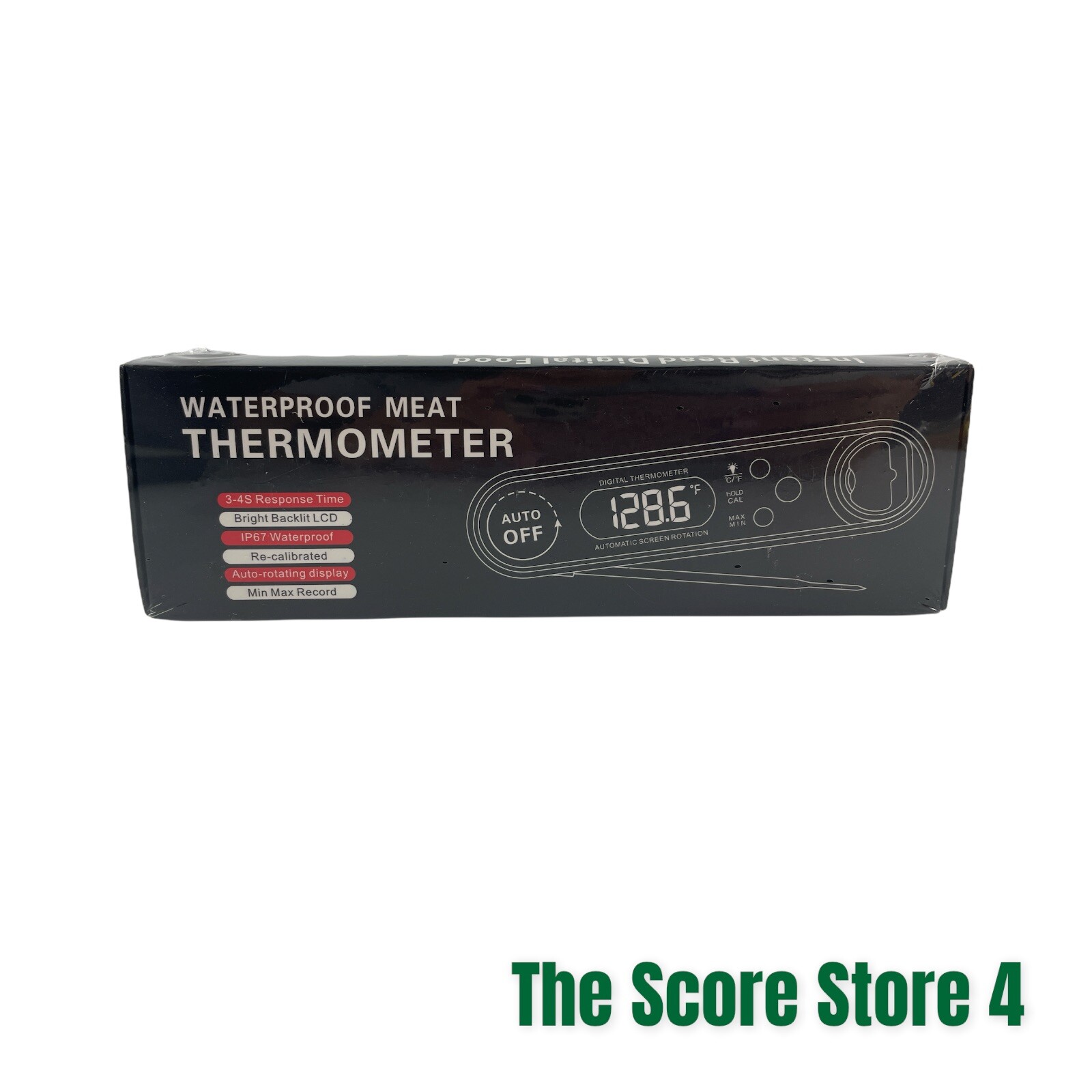 Meat Thermometer for Grilling and Cooking, Instant Read, Waterproof. New-image