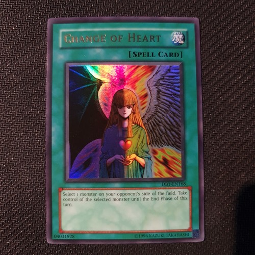 Yugioh Change of Heart DB1EN168 Ultra Rare Near Mint 2004
