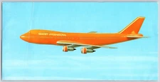 Braniff International Airline Oversized Postcard Orange Aircraft 747-200B