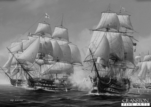 2x Naval art prints Nile and HMS Royal Sovereign the Battle of Trafalgar - Picture 2 of 2