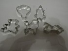Foose Lot of 5 Metal Cookie Cutters Air Balloon, Clown, Poodle, Bear, Tow Truck