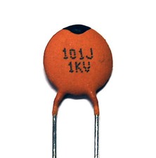 50pc Disc Ceramic Capacitor 100pF 1KV 1000V J  5 NP0 Pitch 5mm RoHS Taiwan NPO