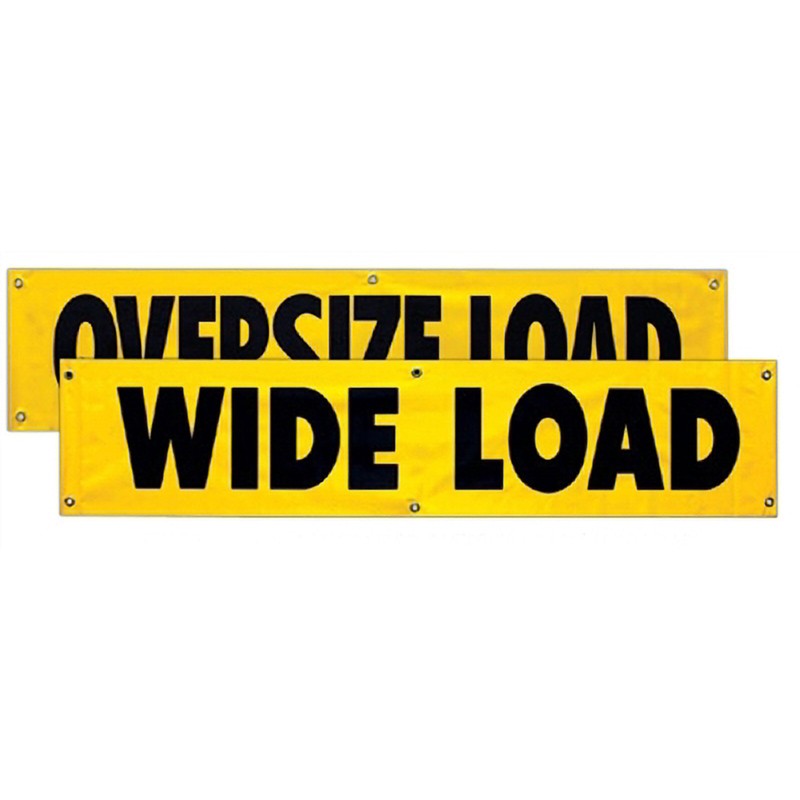 84" x 18" Reversible Wide/Oversize Load Mesh Banner with Grommets