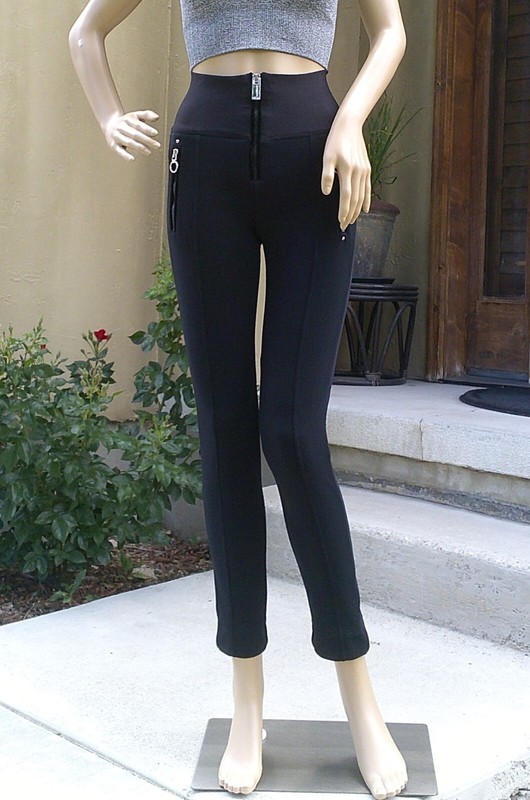 Black High-Waisted Tech Knit Pant by High Tech by Claire Campbell, 2US/6UK/34F