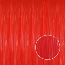 5-Pack 3.2x8.2FT Candy Red Foil Fringe Curtains Metallic Tinsel Backdrop