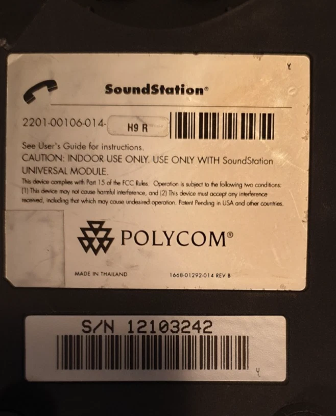 POLYCOM SoundStation Audioconferencing System 220V +Module & Cables *INCOMPLETE* - Image 4 of 4