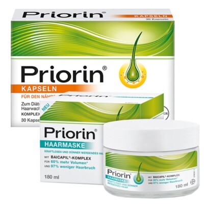 PRIORIN  DUO HAIR CARE BOOSTER  NOURISHING MASK +  30 CAPSULES FROM  GERMANY