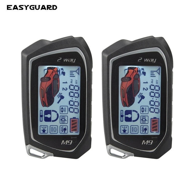 EASYGUARD 2 Way Car Alarm System LCD Display Remote Start Keyless Go With Siren - Image 3 of 4