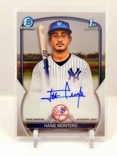 2023 Bowman Chrome 1st Hans Montero Base Auto Yankees ROOKIE RC Autograph C1