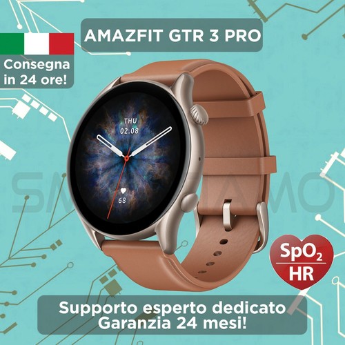 Amazfit GTR 3 PRO smartwatch elegante con Alexa, SpO2, speaker e telefonate  | eBay