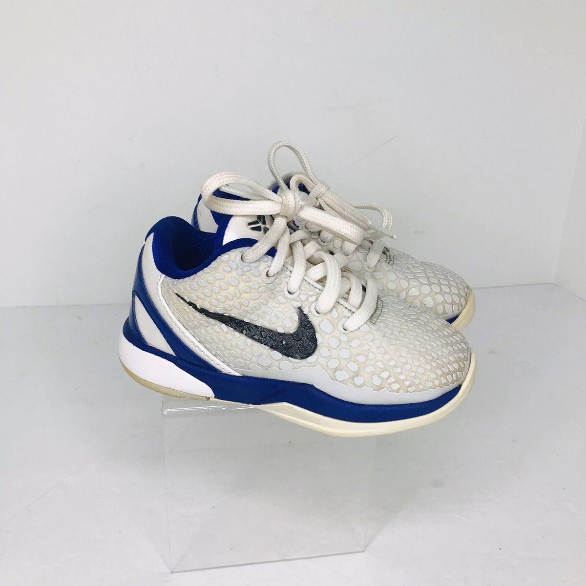 Nike Kobe Bryant VI 6 Toddler Kids Size 8C White Blue 2010 Nike Kobe Bryant VI 6 Toddler Kids Size 8C White Blue 2010