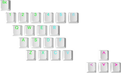 Rubber Keycap Set | Double Shot Translucent | OEM Profile for Mechanical Gaming 