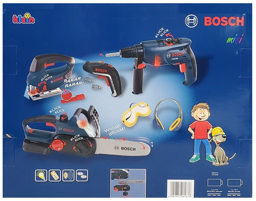 Bosch Big Power 4Tool Mini Play Set and Accessories 4009847081636