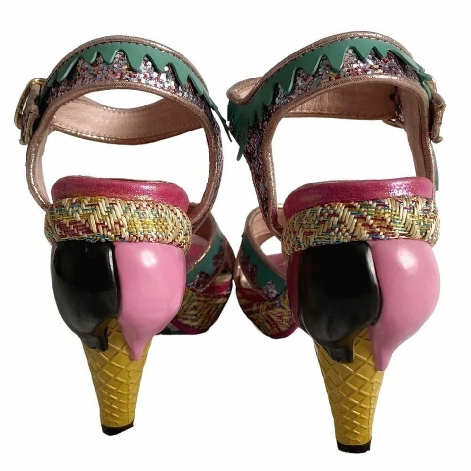 SANDALIAS DE TACÓN ALTO CON TIRAS BRILLANTES HELADO ELECCIÓN LIMITADA 5,5 Foto 3 de 4