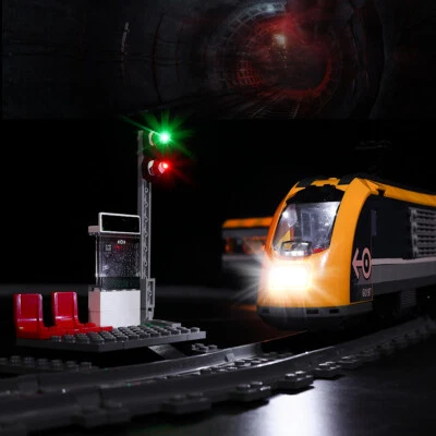 Kit de luces LED LocoLee para Lego 60197 City tren de pasajeros modelo conjunto de iluminación