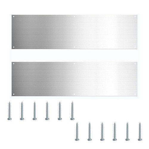 Sleek Door Metal Kick Plate 16 inches Aluminum Shield for Door
